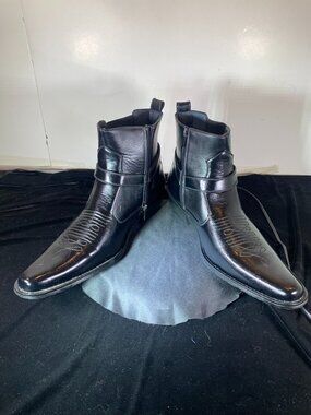 Men's 13 Alberto Fellini Western Harness Boots, Ankle Boots, Slightly Used